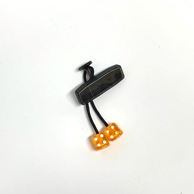 SL1D3 Customs Rear View Dice Mirror Orange - SL1D3-021