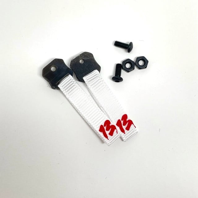 SL1D3 Customs Tow Strap White Red Logo - SL1D3-028