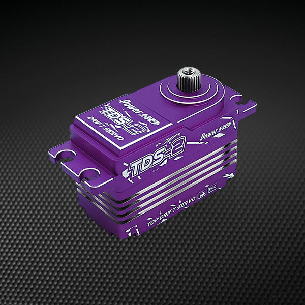 Power HD TDS-2 Low Profile DRIFT Programmable (0.09s/25.0kg/8.4V) Coreless Servo (Purple) TDS-2-Purple