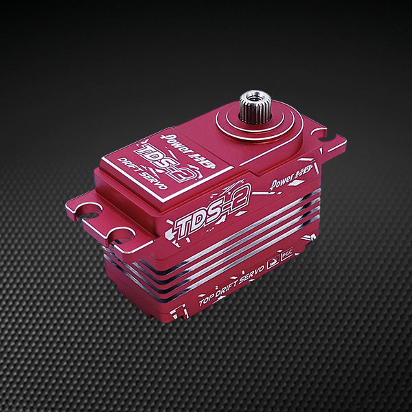 Power HD TDS-2 Low Profile DRIFT Programmable (0.09s/25.0kg/8.4V) Coreless Servo (Red) TDS-2-Red