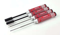Yokomo Hex Driver 1.5/2.0mm & Nut Driver 5.5/7.0mm 4-Piece Set (Red) YT-YRTSR