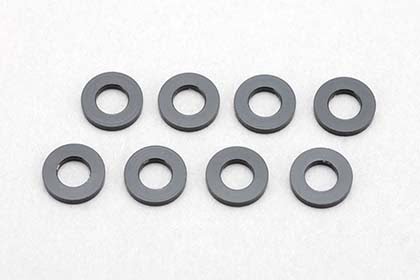 Yokomo 3×6×1.0mm Aluminum Shim (8pcs·Black) ZC-A3610BA