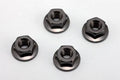 Yokomo Serrate Aluminum Flanged Nut (Black·4pcs) ZC-N4FBK