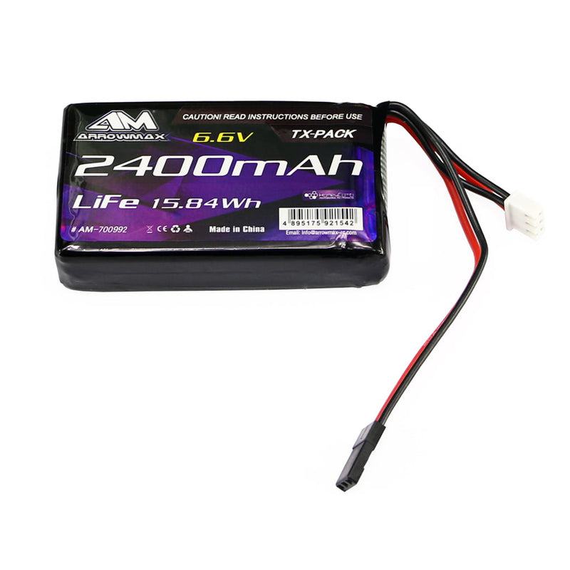 Arrowmax LiFe 2400mAh 6.6V-Futaba 4PK/4PX/4PV/7PX/10PX - AM700992