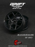 DS Racing Drift Feathery Wheel (2pcs) Black Hi Gloss 2K +6mm offset - DF-003