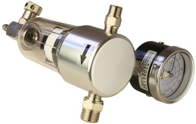 Moisture Filter with bleed and gauge - E-FILTER
