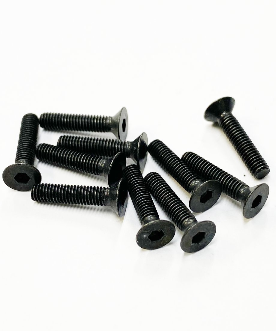 TOPLINE STEEL COUNTERSUNK SCREW BLACK 14mm - TSD-14BK