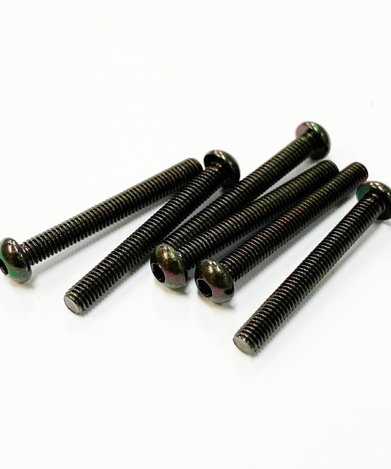 TOPLINE STEEL SCREW BLACK  M3 HEX BUTTON 25mm - TSB-25BK