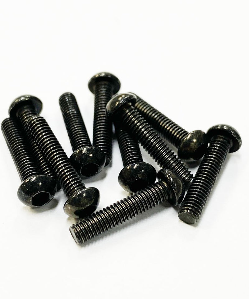 TOPLINE STEEL SCREW BLACK  M3 HEX BUTTON 14mm - TSB-14BK