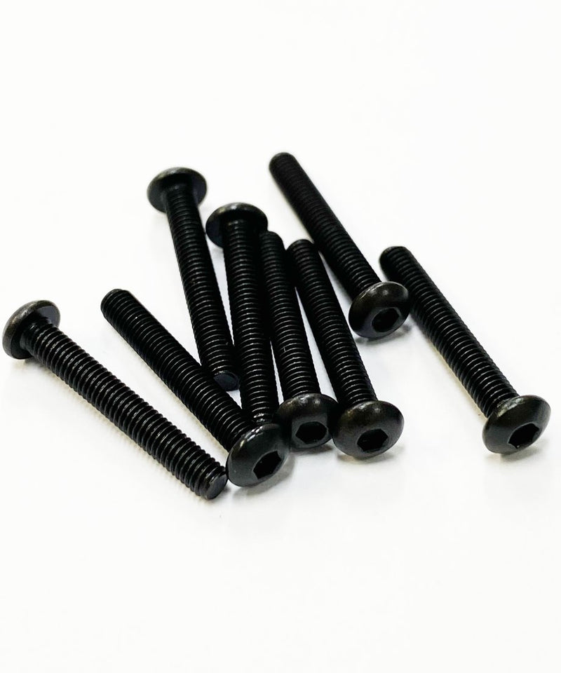 TOPLINE STEEL SCREW BLACK  M3 HEX BUTTON 20mm - TSB-20BK