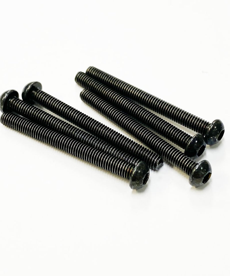 TOPLINE STEEL SCREW BLACK  M3 HEX BUTTON 30mm - TSB-30BK