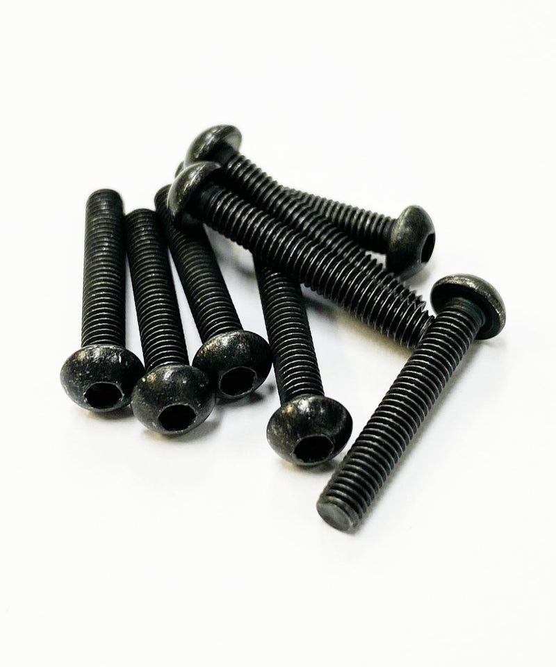 TOPLINE STEEL SCREW BLACK  M3 HEX BUTTON 18mm - TSB-18BK