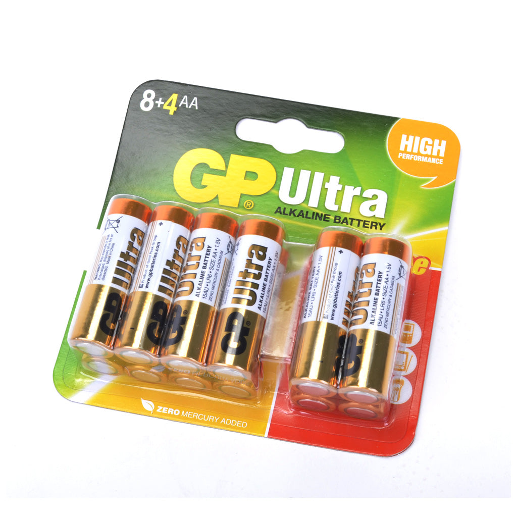 GP ALKALINE AA PENCELL 8+4 Pack - G719
