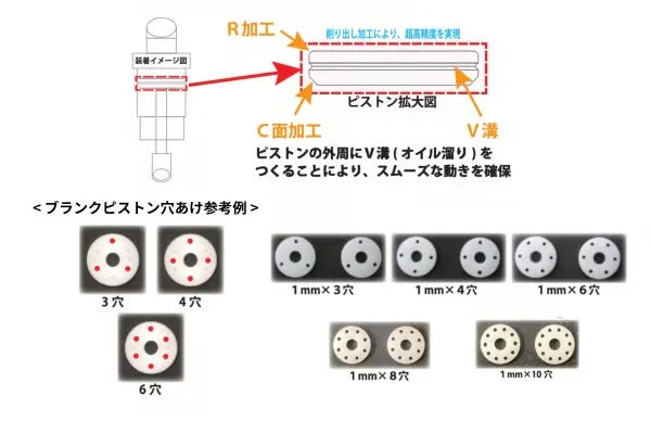 TOPLINE Smart Damper Piston CRV 3 holes (for Yokomo Big Bore) - DP-2103