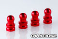 OVERDOSE Aluminum Shock Stand Off (Red/4pcs) - OD1528b