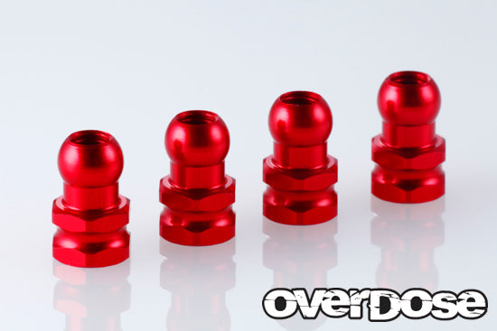 OVERDOSE Aluminum Shock Stand Off (Red/4pcs) - OD1528b