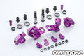 OVERDOSE Adjustable Aluminum Knuckle Set Type-2(For RWD/Purple) - OD2437b