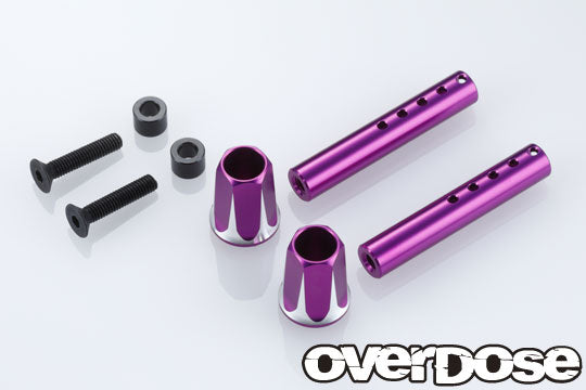 OVERDOSE Adjustable Aluminum Front Body Post (Purple) - OD2660b