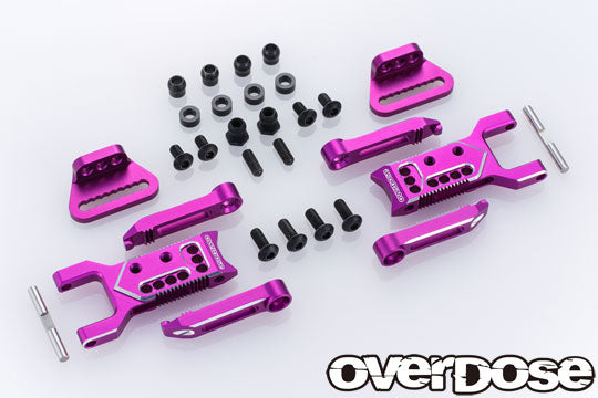 OVERDOSE Adjustable Aluminum Rear Suspension Arm Type-3 (For OD / Purple) - OD2855