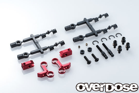 OVERDOSE Adjustable Aluminum Front Upper Arm Type-2 (For OD / Red) - OD2941