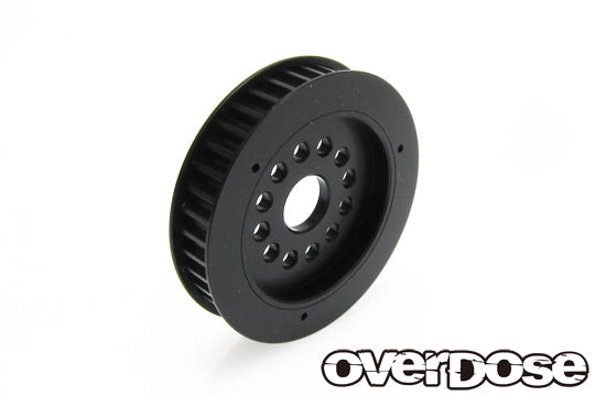 OVERDOSE Machine Cut Wide Diff Pulley 39T (For OD3839/POM/Black) - OD3859