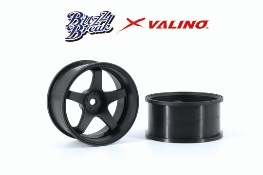 BUZZ BREAK GV117D Wheel R-SPEC 26mm (Black/OFF+7) (2Pcs) - BB-RW-005
