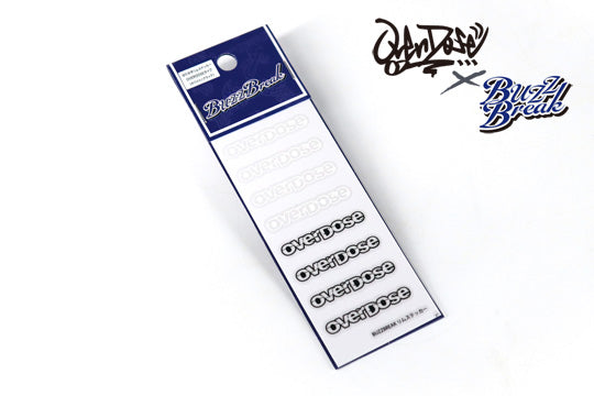 Buzz Break Cut-Out Rim Sticker (OVERDOSE Type / White ・Black) - BB-ST-008