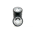 Ride 1/10 Belted Tyres Preglued Silver Wheel - RI-26073