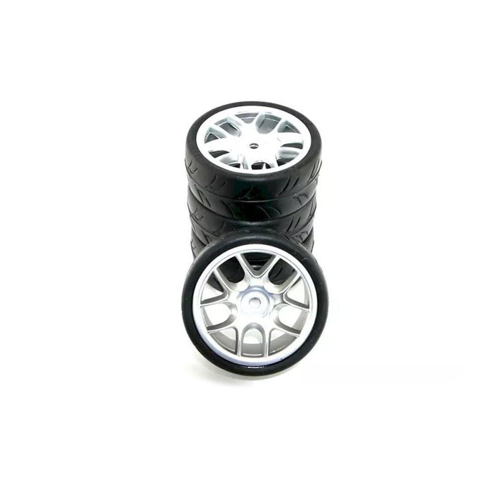 Ride 1/10 Belted Tyres Preglued Silver Wheel - RI-26073