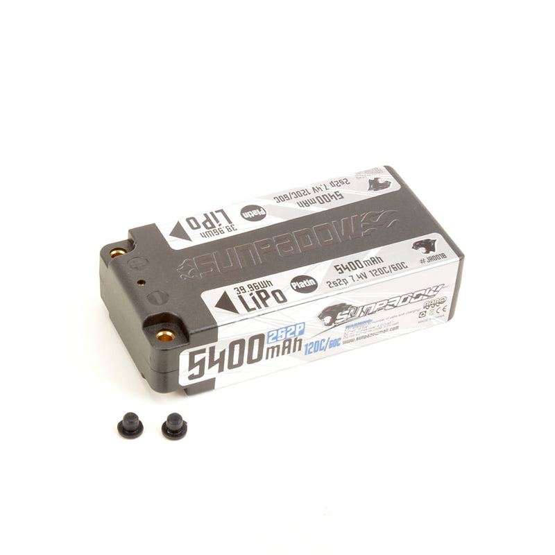 Sunpadow LiPo 5400-2S2P-7.4V-120C Shorty Platin - SUJA0018
