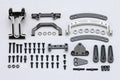YD-2E/S/Z series Lightweight Slide Rack /Bulkhead Set V2 (Black) Y2-202SLB